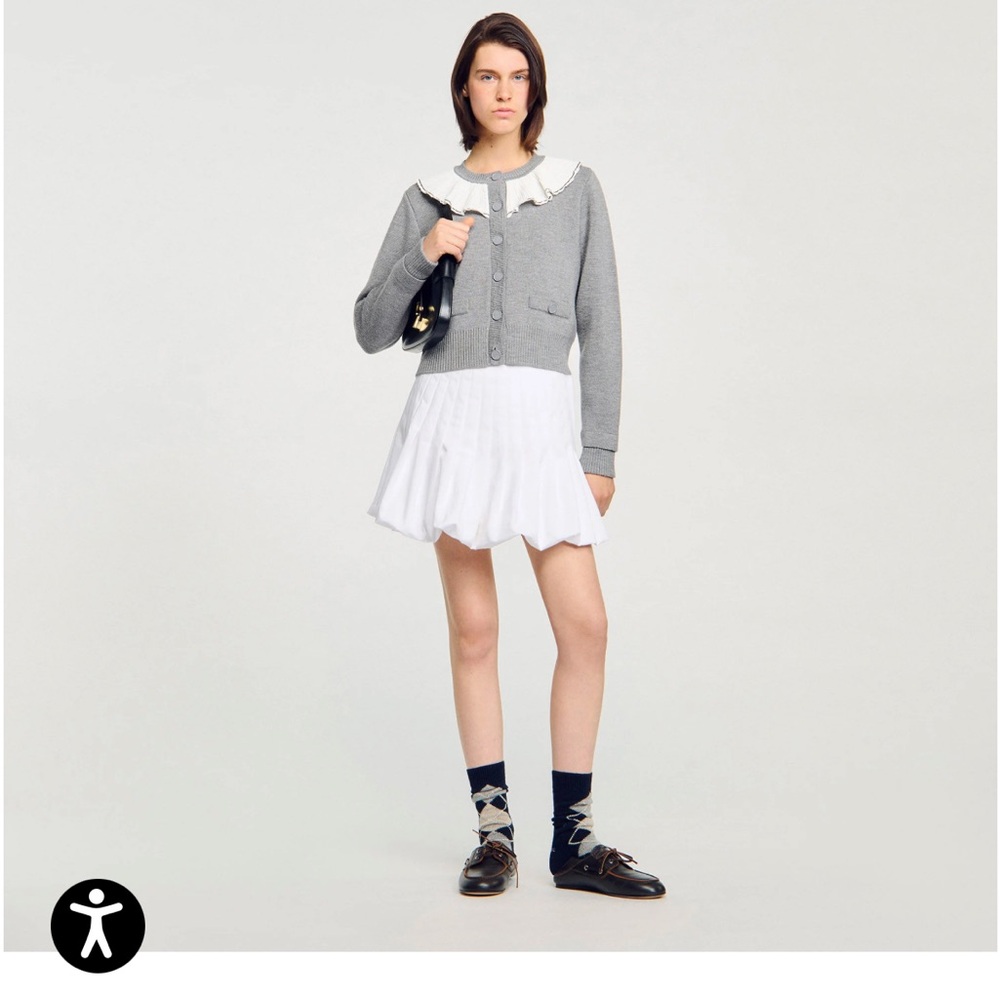 Sandro CARDIGAN WITH CONTRAST COLLAR